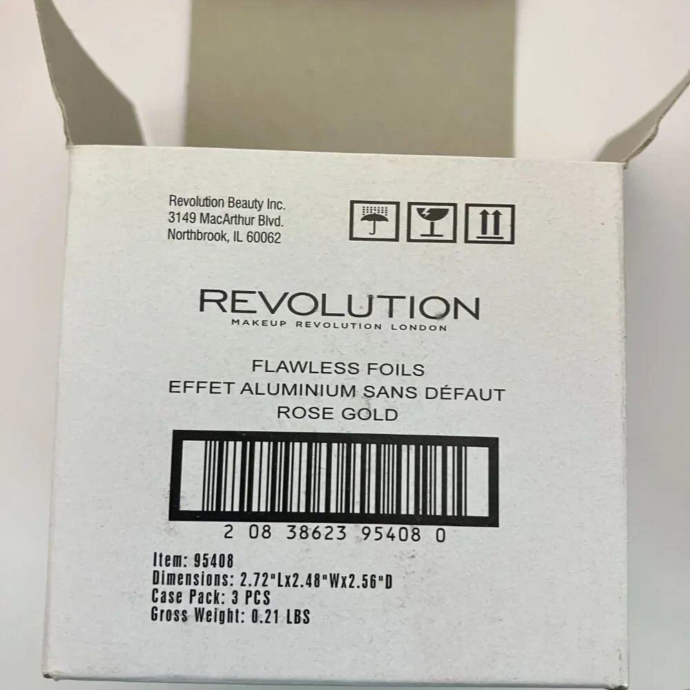 Makeup Revolution Flawless Foils Eyeshadow Palette Rose Gold Pack Of 3 Pcs